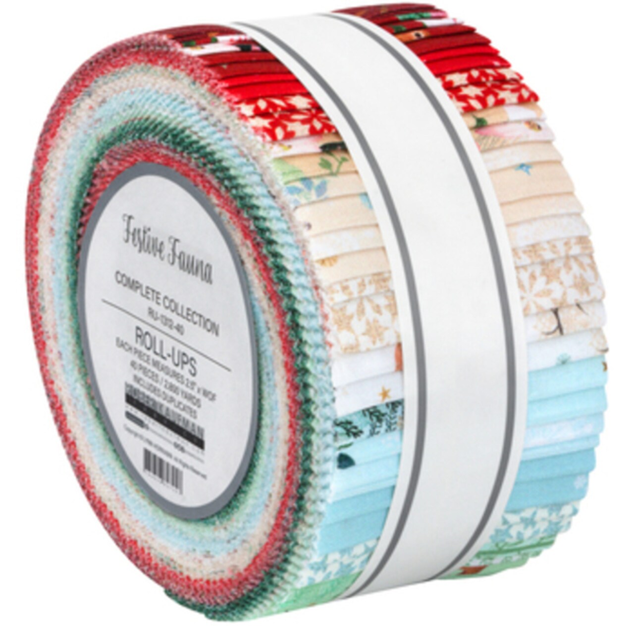 Festive Fauna 2.5" Strip Roll (Jelly Roll / Roll Up) by Lynn Horrabin for Robert Kaufman (RU-1312-40)
